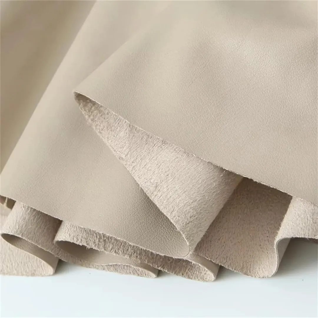 2023 Autumn Women's Casual Loose Fit Imitation Leather Midi Skirt High Waist Skirt