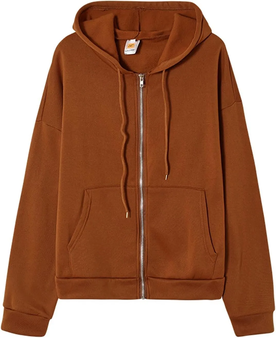 aihihe Zip Up Hoodie Women Oversized Lightweight Jackets Coats Long Sleeve Drawstring Hoodie Sweatshirt