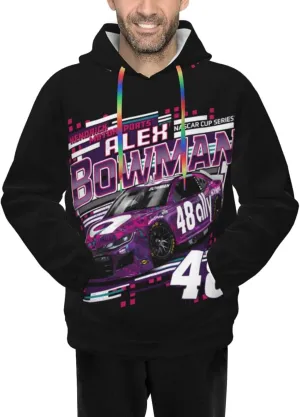 Alex Bowman 48 Men's Pullover Hoodie Casual Hooded Sweatshirt Best Hoodies Sportswear Tracksuit