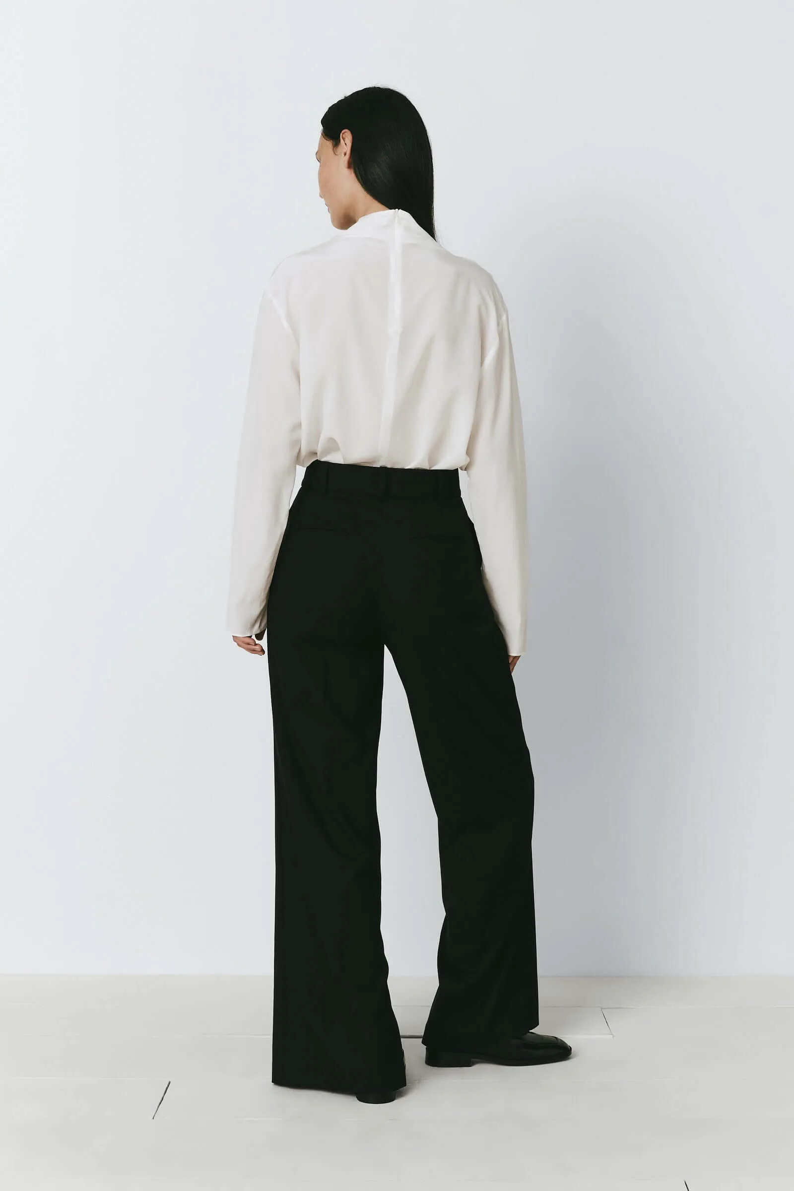 Allard Mock Neck Silk Top