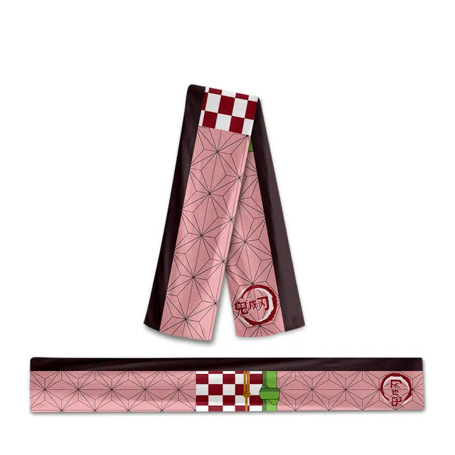 Anime Demons cos Slayerer Kimetsusu Yaibaba Kamadodo Nezukoko Kamadodo Tanjirouou Uchihaha cos Itachihi Scarf Keep Warm Gift Cosplay Prop New Arrive