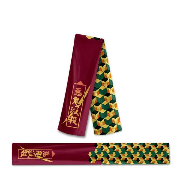 Anime Demons cos Slayerer Kimetsusu Yaibaba Kamadodo Nezukoko Kamadodo Tanjirouou Uchihaha cos Itachihi Scarf Keep Warm Gift Cosplay Prop New Arrive