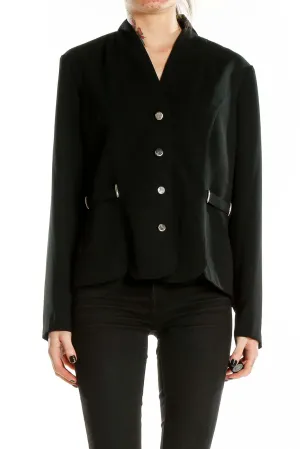 Black Classic Polyester Blazer