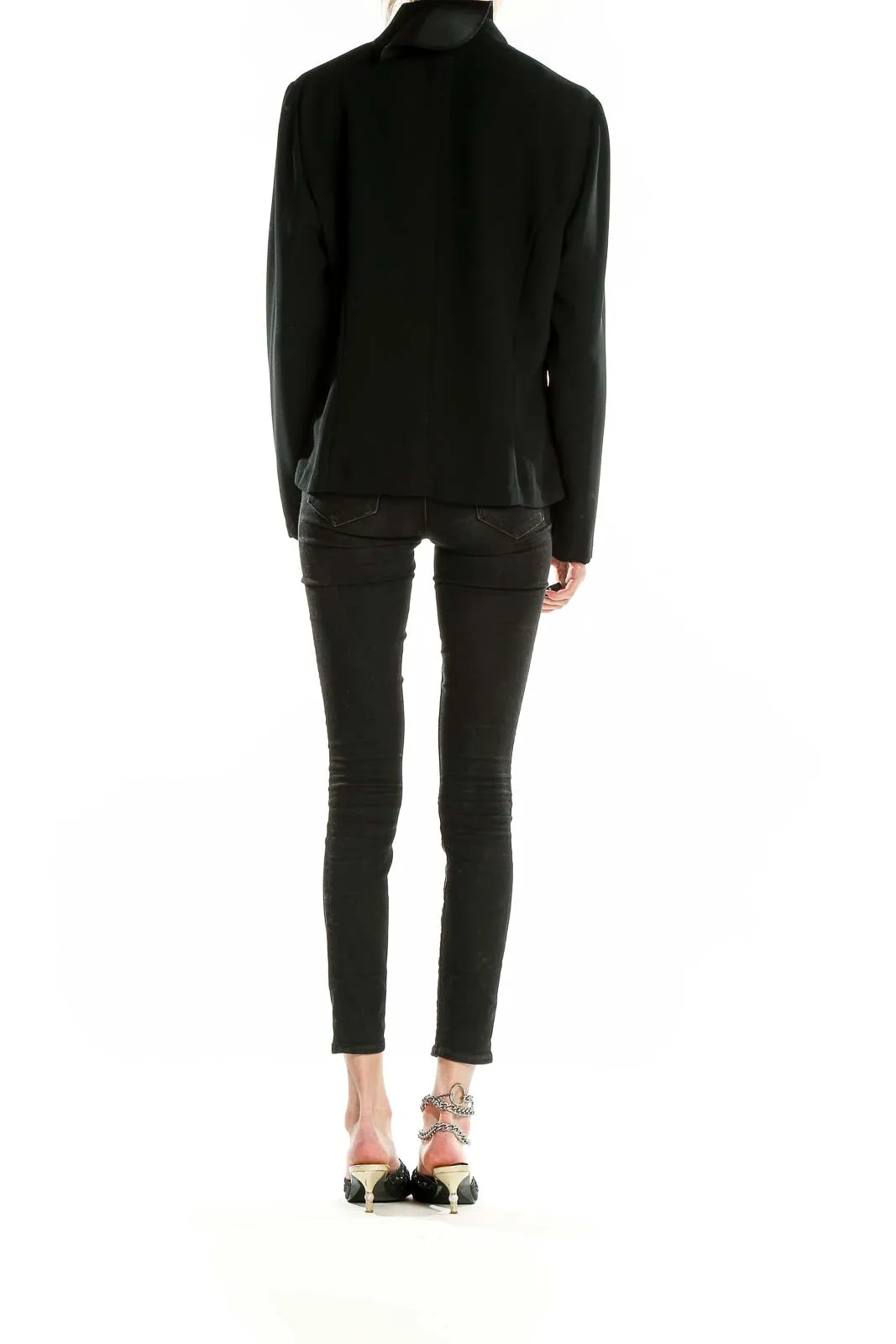 Black Classic Polyester Blazer