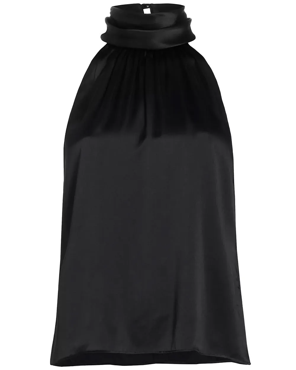 Black Sleeveless Mock Neck Top