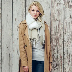Blanche Neutral Blanket Scarf