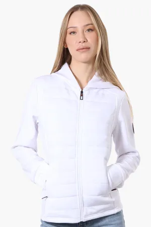 Canada Weather Gear Puffer Techno Fleece Lightweight Jacket - White