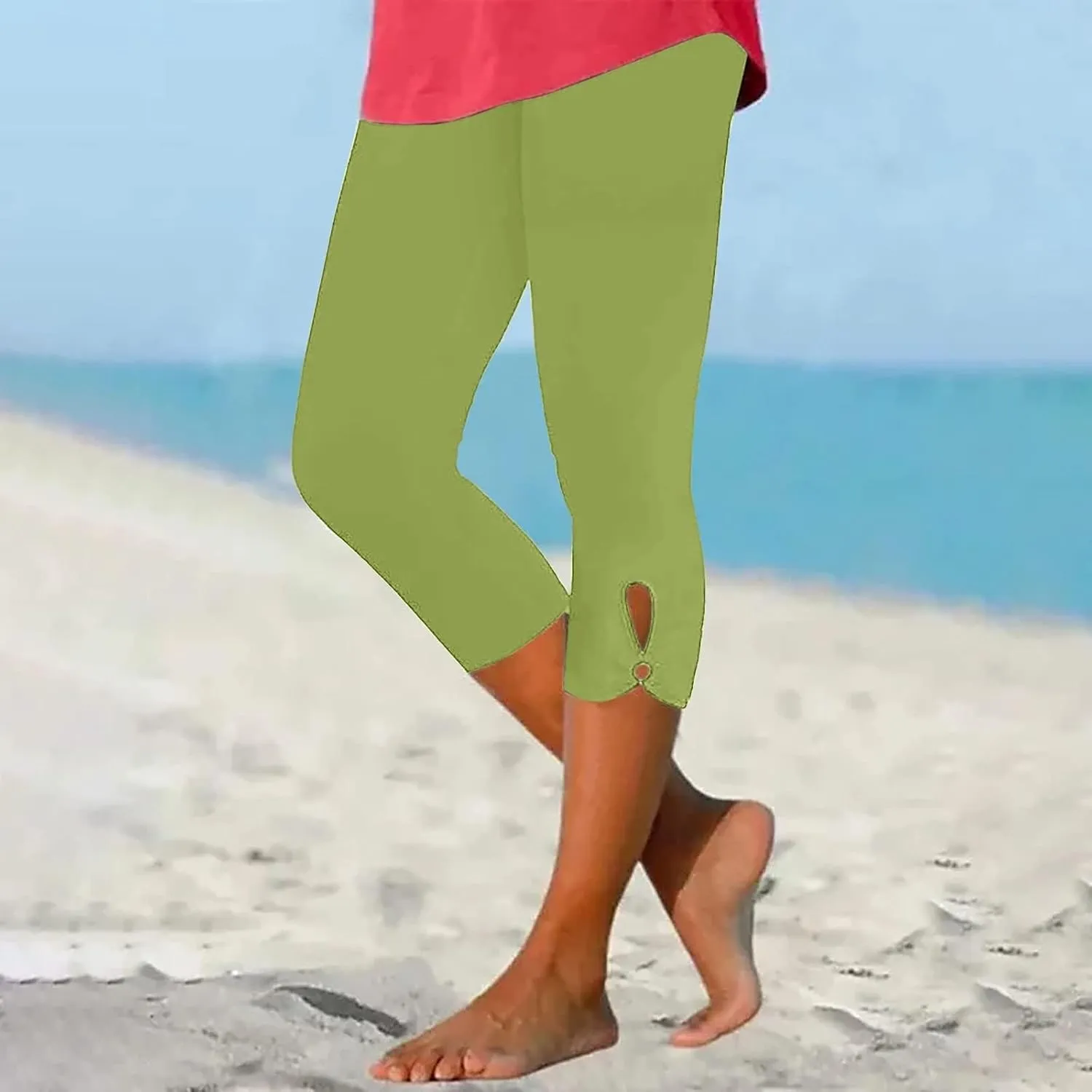 Capri Leggings for Women Casual Yoga Pants Summer Dressy Lightweight Comfy Stretchy Workout Pants