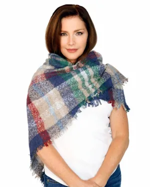 Casaba Womens Warm Winter Scarves Scarf Wraps Shawls Rustic Style Plaid