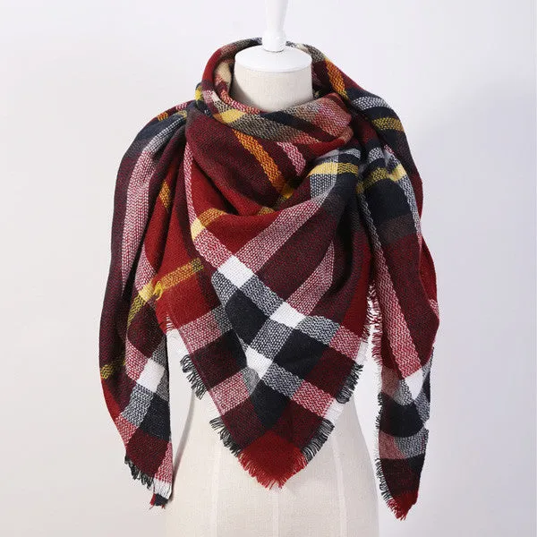 Cashmere Triangle Plaid Fashion Warm Scarf