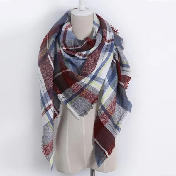 Cashmere Triangle Plaid Fashion Warm Scarf
