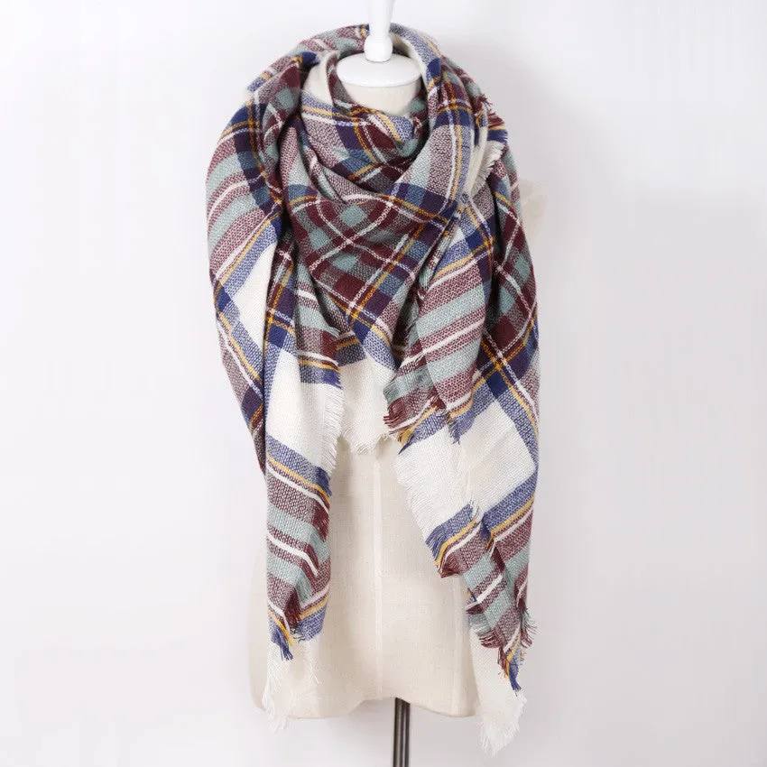 Cashmere Triangle Plaid Fashion Warm Scarf