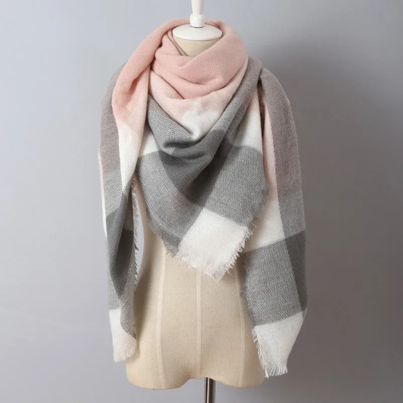 Cashmere Triangle Plaid Fashion Warm Scarf