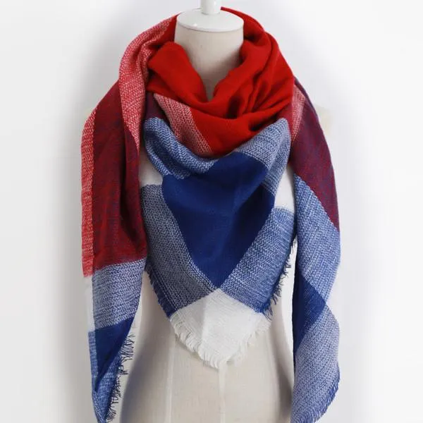 Cashmere Triangle Plaid Fashion Warm Scarf