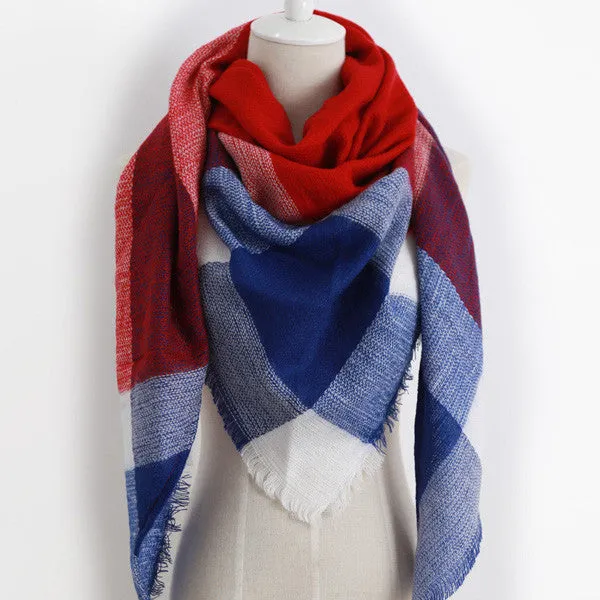Cashmere Triangle Plaid Fashion Warm Scarf