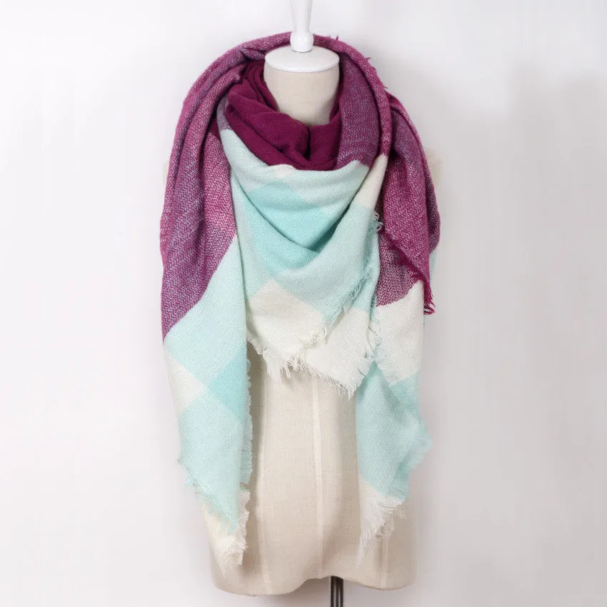 Cashmere Triangle Plaid Fashion Warm Scarf