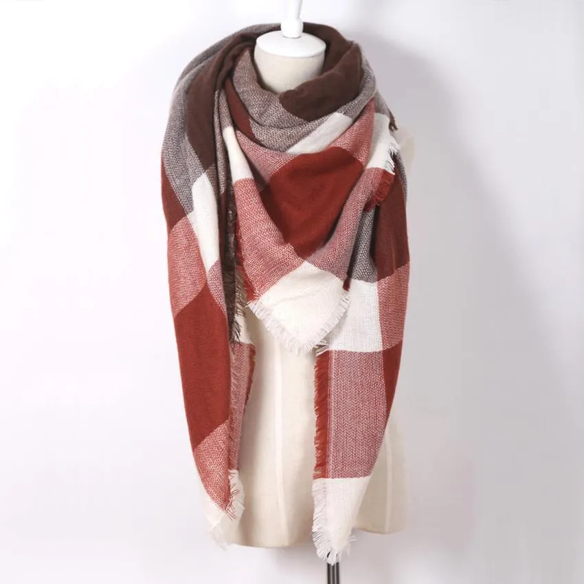 Cashmere Triangle Plaid Fashion Warm Scarf
