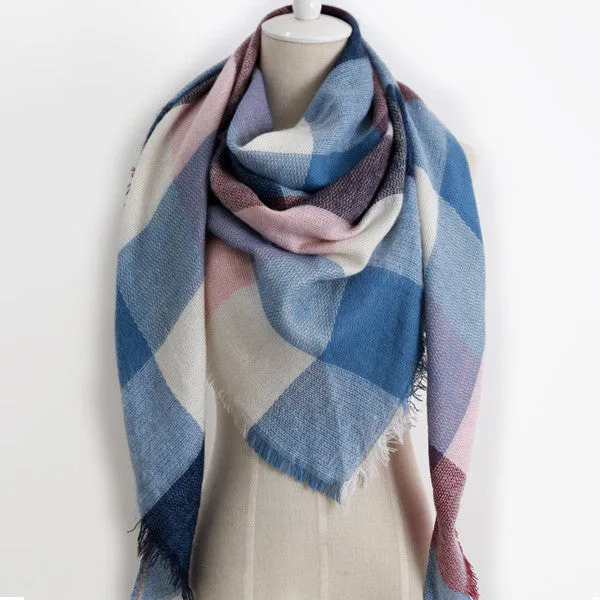 Cashmere Triangle Plaid Fashion Warm Scarf