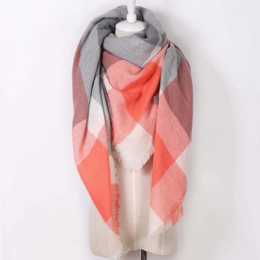 Cashmere Triangle Plaid Fashion Warm Scarf
