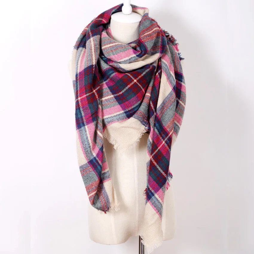 Cashmere Triangle Plaid Fashion Warm Scarf