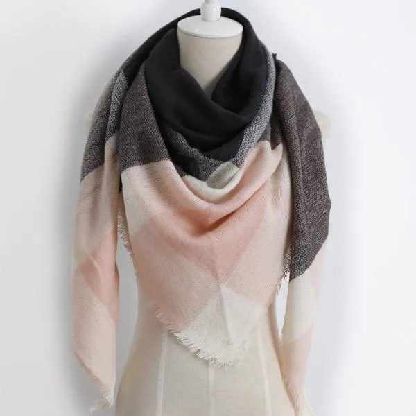 Cashmere Triangle Plaid Fashion Warm Scarf