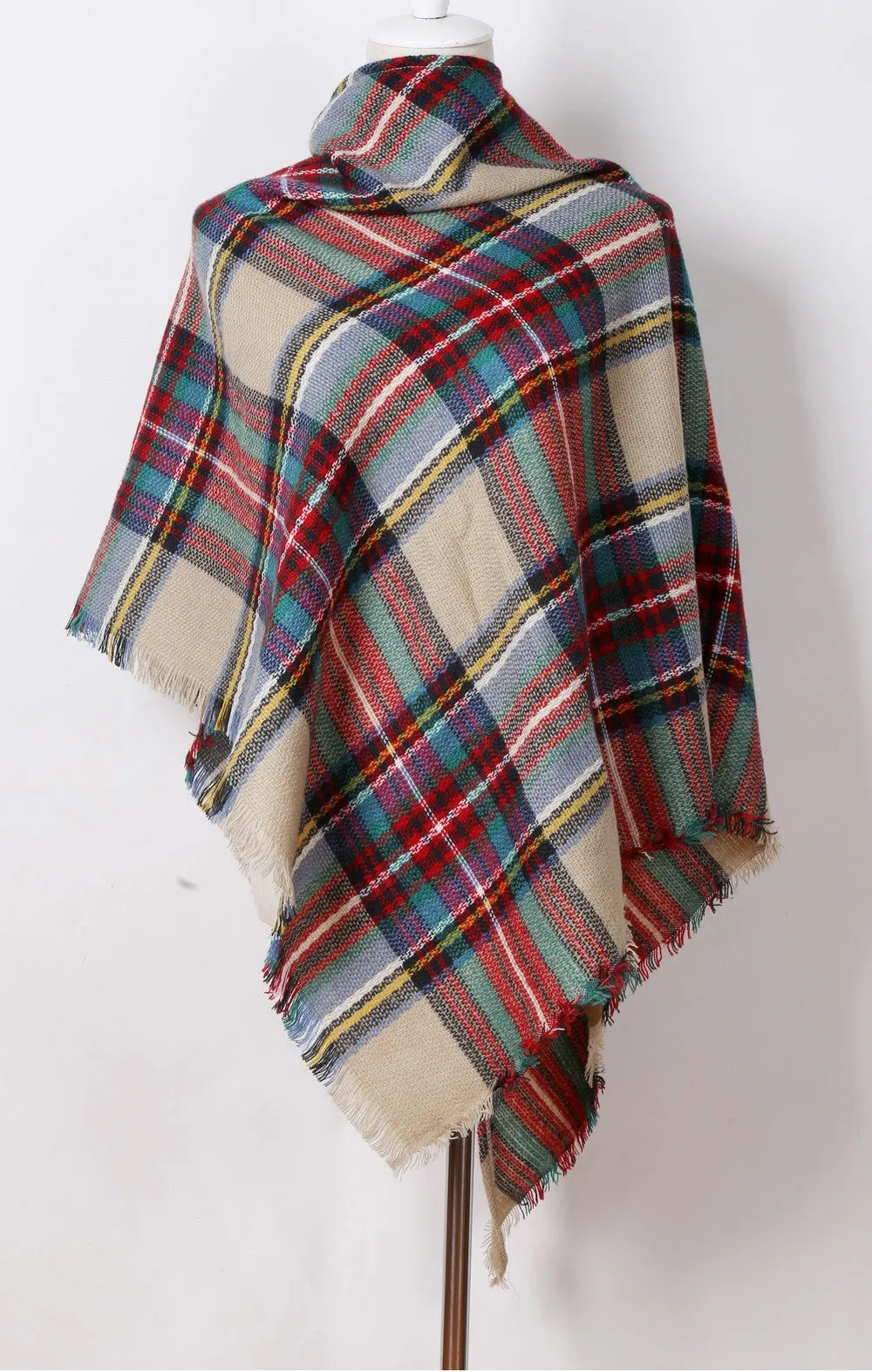 Cashmere Triangle Plaid Fashion Warm Scarf