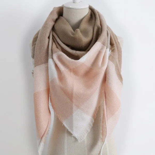 Cashmere Triangle Plaid Fashion Warm Scarf