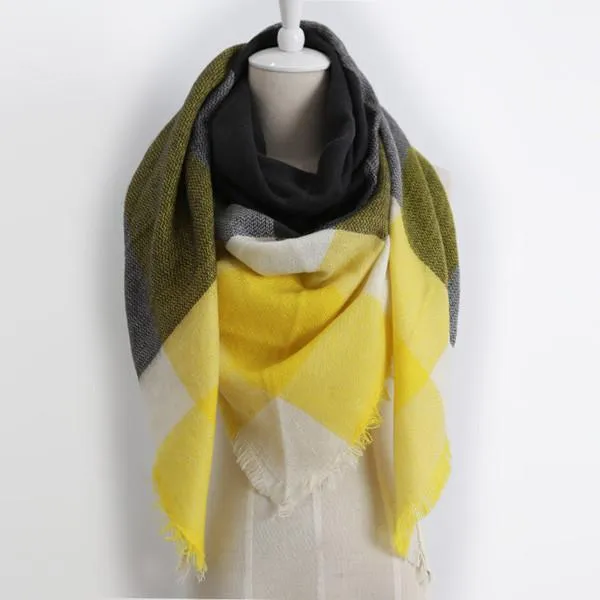 Cashmere Triangle Plaid Fashion Warm Scarf