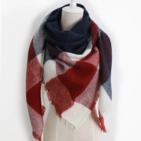 Cashmere Triangle Plaid Fashion Warm Scarf