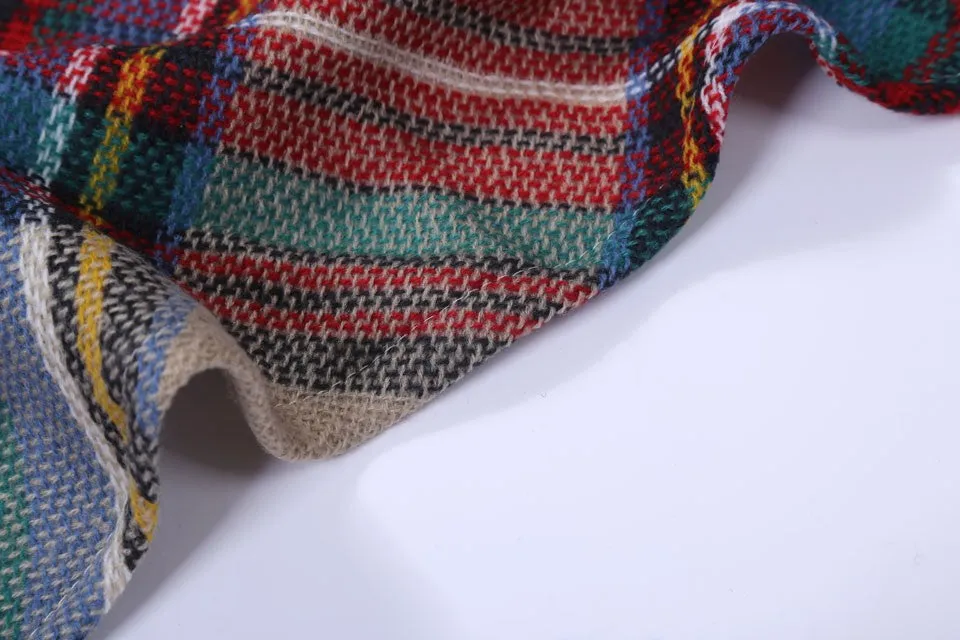 Cashmere Triangle Plaid Fashion Warm Scarf