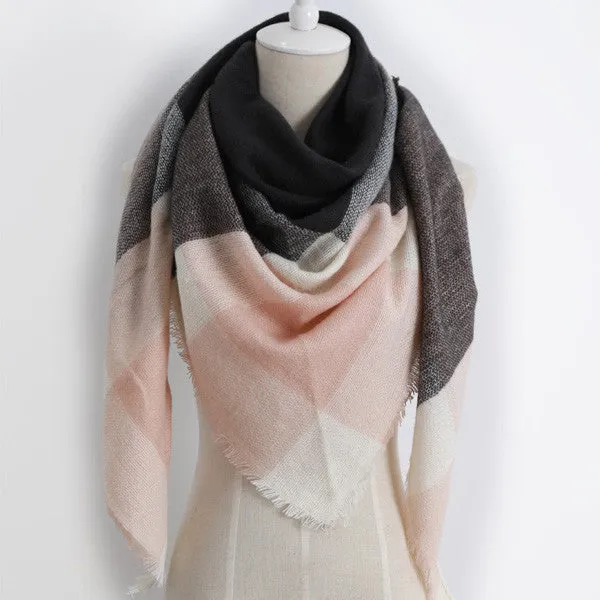 Cashmere Triangle Plaid Fashion Warm Scarf