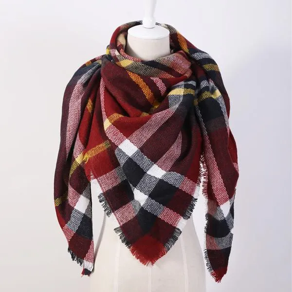 Cashmere Triangle Plaid Fashion Warm Scarf