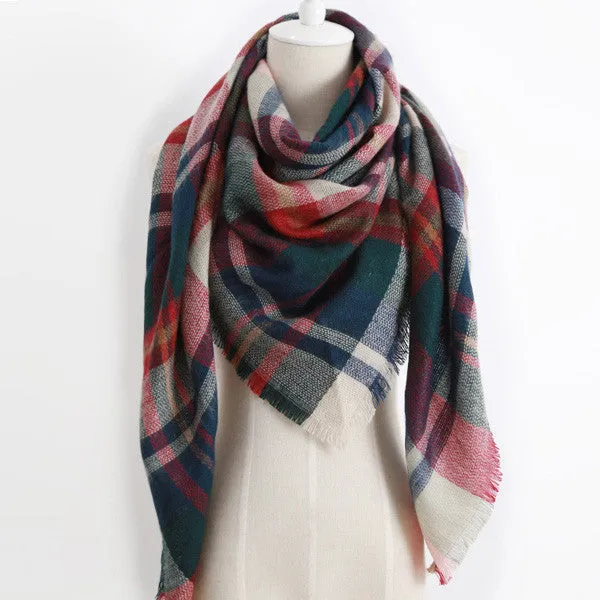 Cashmere Triangle Plaid Fashion Warm Scarf