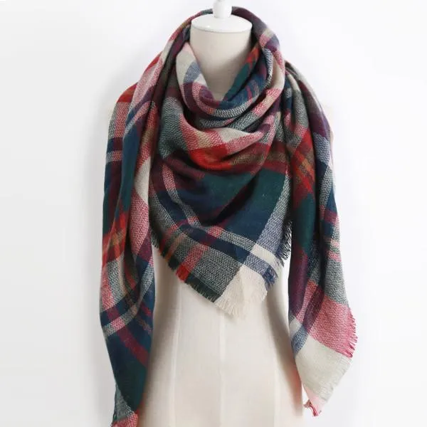 Cashmere Triangle Plaid Fashion Warm Scarf