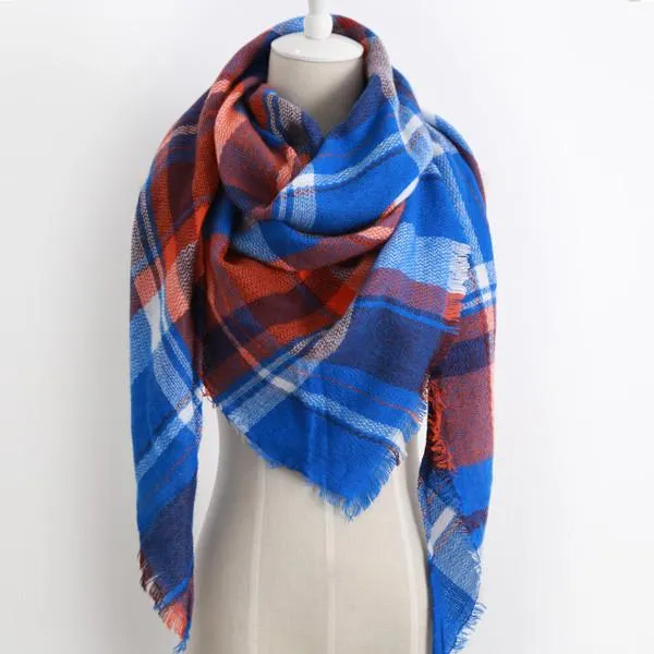 Cashmere Triangle Plaid Fashion Warm Scarf