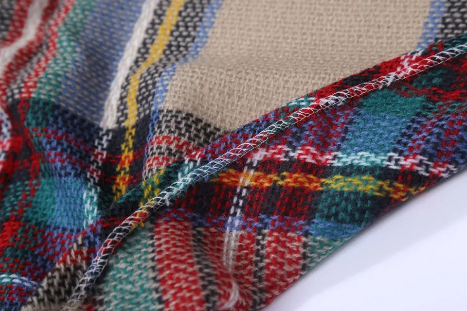 Cashmere Triangle Plaid Fashion Warm Scarf