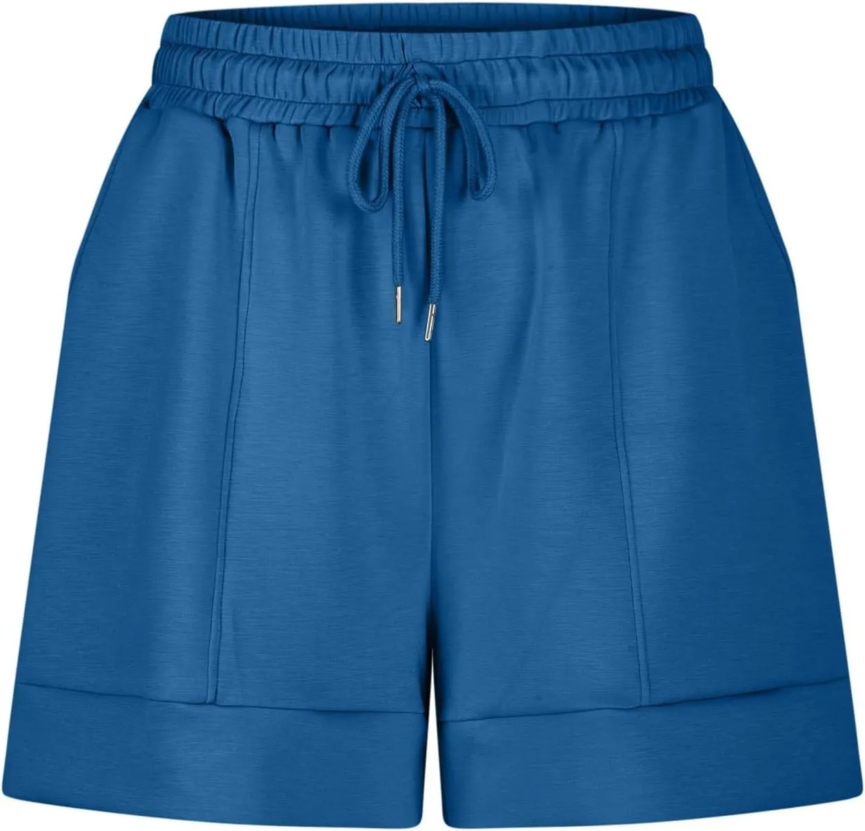 Casual Shorts for Women Summer Wide Leg Pants Elasticated Waist Relaxed Fit Lounge Shorts with Pockets