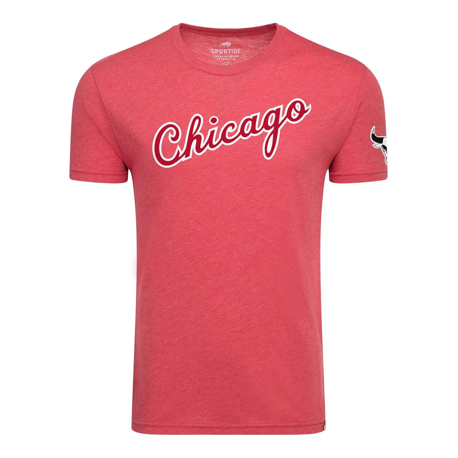 Chicago Bulls Sportiqe Script Red Comfy T-Shirt