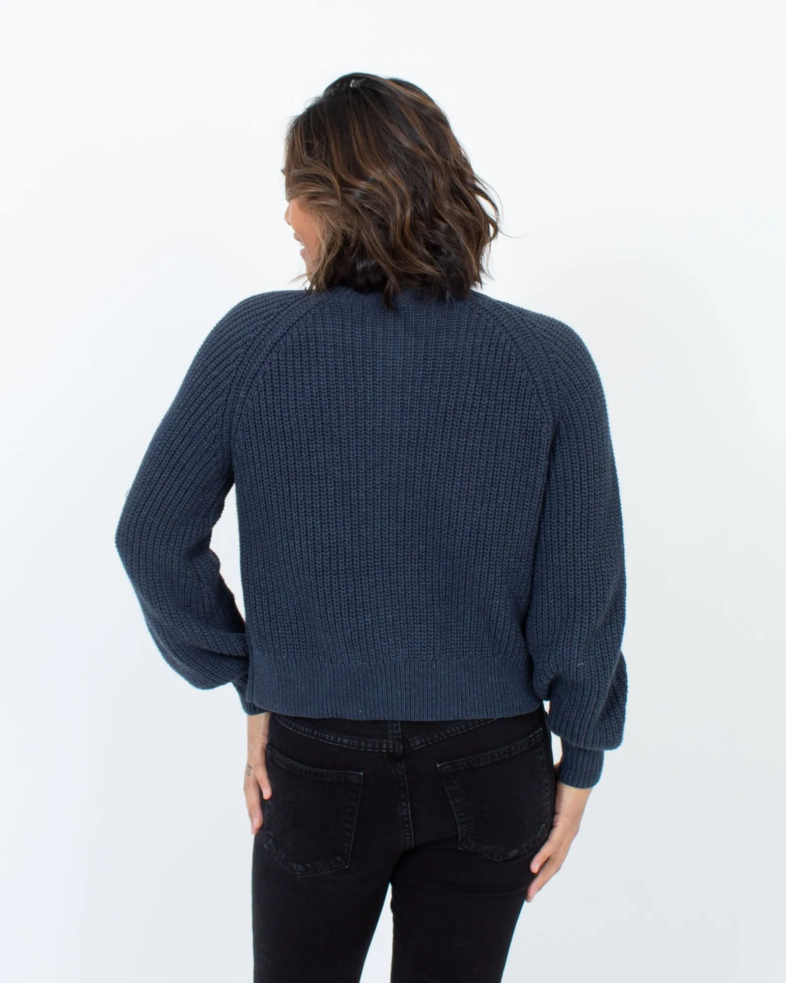 Chunky Navy Cardigan