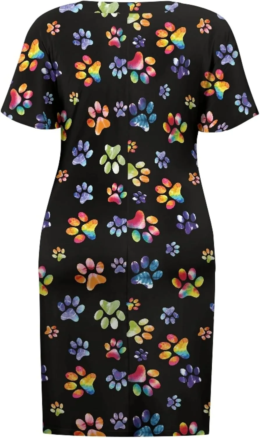 CLOHOMIN Women Short Sleeve Dresses Party Knee Length Dress Oversized Midi Dress Special Occasion Dresses with Pockets