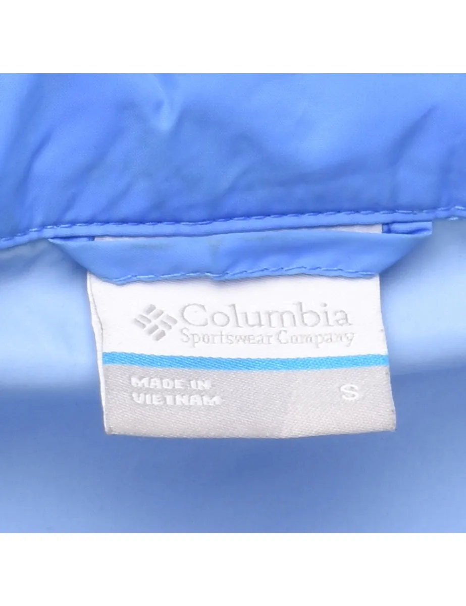 Columbia Hooded Blue Classic Nylon Jacket - S