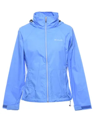Columbia Hooded Blue Classic Nylon Jacket - S