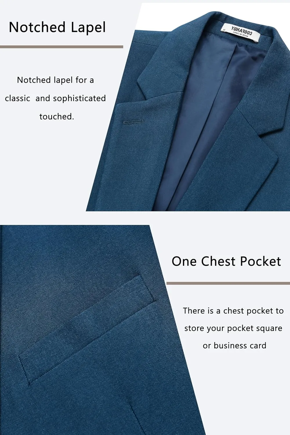 COOFANDY Men's Casual Blazer One Button Sport Coat Slim Fit Lightweight Suit Blazer Jacket