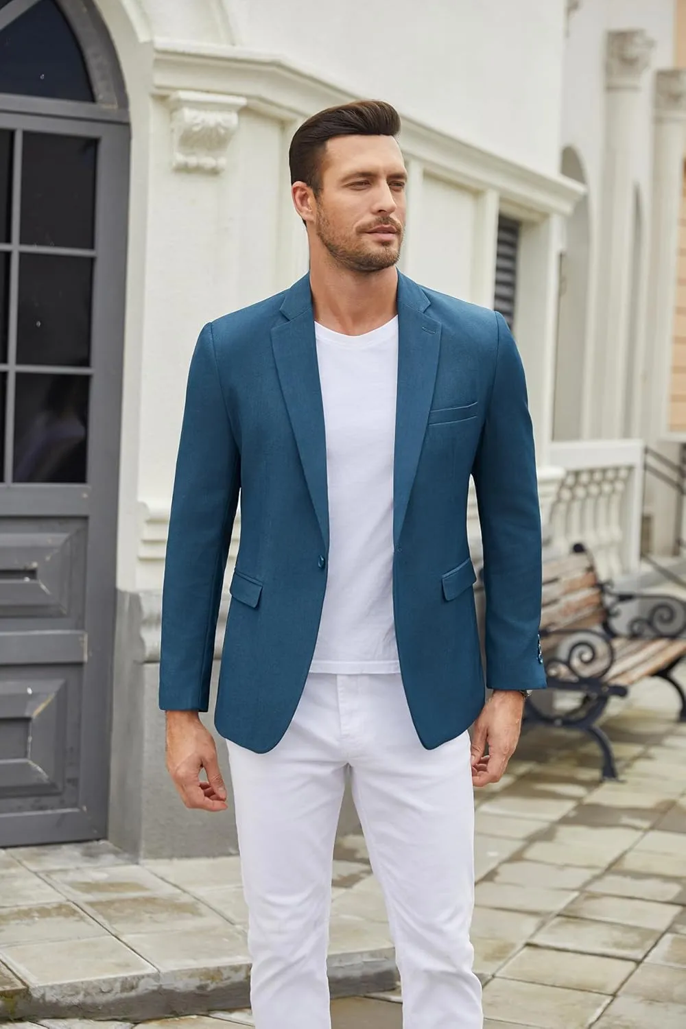 COOFANDY Men's Casual Blazer One Button Sport Coat Slim Fit Lightweight Suit Blazer Jacket