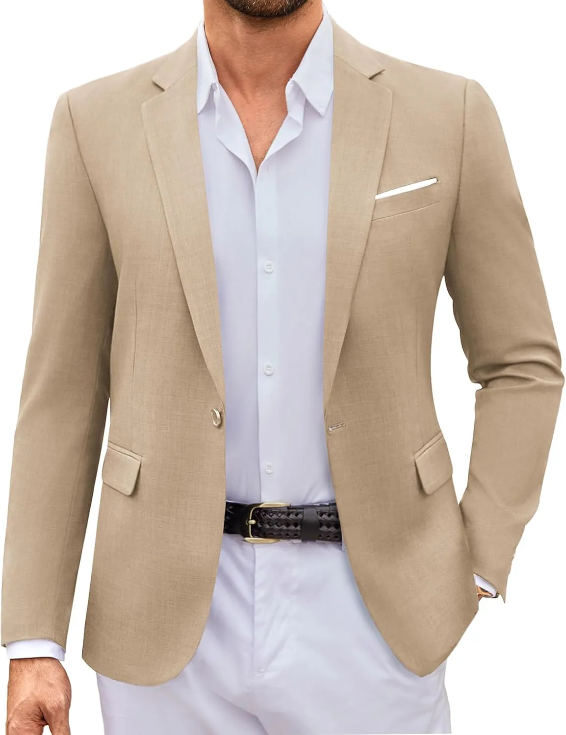 COOFANDY Mens Casual Blazer Suit Jackets Slim Fit One Button Sport Coats Lightweight Business Sports Jackets
