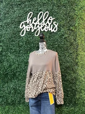 Cozy Cheetah Top Sweater