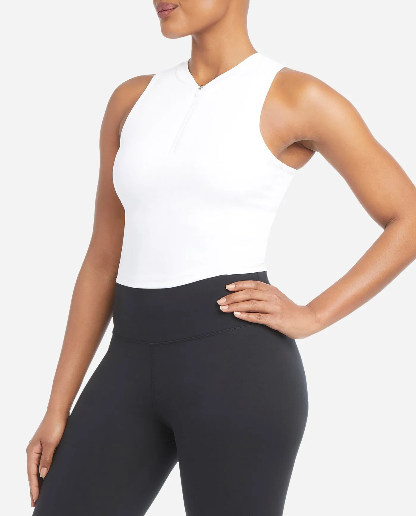 Cropped Zip Tank