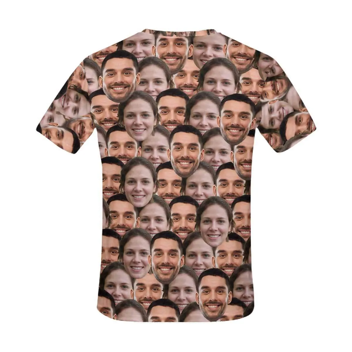 Custom Face Seamless Shirts Put Your Face on Men's All Over Print T-shirt Unique Design Gift for Him