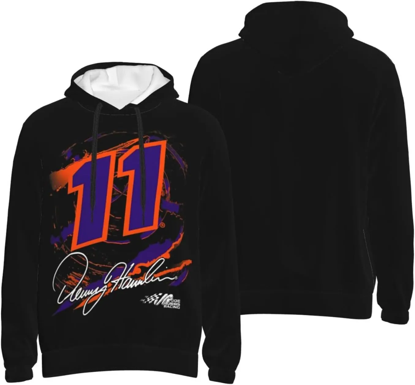Denny Hamlin 11 Men's Pullover Hoodie Casual Hooded Sweatshirt Best Hoodies Sportswear Tracksuit with Pocket