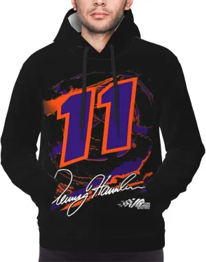 Denny Hamlin 11 Men's Pullover Hoodie Casual Hooded Sweatshirt Best Hoodies Sportswear Tracksuit with Pocket